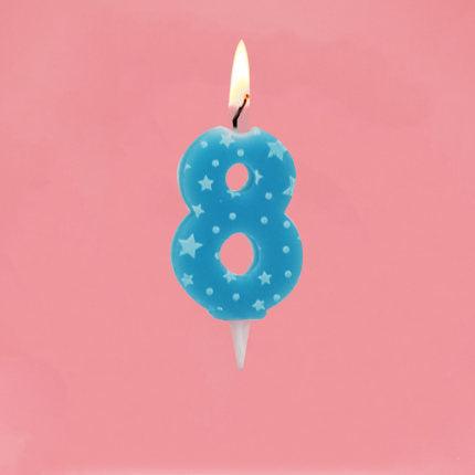 0-8 Years Birthday Candle New Girls Kids Birthday Numbers Candle Cake Candles Colorful Birthday Cake Candles for Kids Adults Number Cake Topper Decoration For Birthday Wedding Crown Smoke-free Cake Candles for For Cake Party Supplies