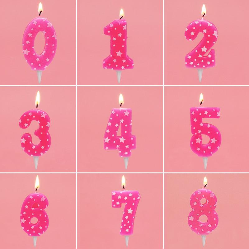 0-8 Years Birthday Candle New Girls Kids Birthday Numbers Candle Cake Candles Colorful Birthday Cake Candles for Kids Adults Number Cake Topper Decoration For Birthday Wedding Crown Smoke-free Cake Candles for For Cake Party Supplies