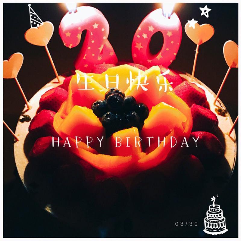 0-8 Years Birthday Candle New Girls Kids Birthday Numbers Candle Cake Candles Colorful Birthday Cake Candles for Kids Adults Number Cake Topper Decoration For Birthday Wedding Crown Smoke-free Cake Candles for For Cake Party Supplies