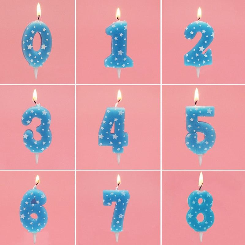 0-8 Years Birthday Candle New Girls Kids Birthday Numbers Candle Cake Candles Colorful Birthday Cake Candles for Kids Adults Number Cake Topper Decoration For Birthday Wedding Crown Smoke-free Cake Candles for For Cake Party Supplies