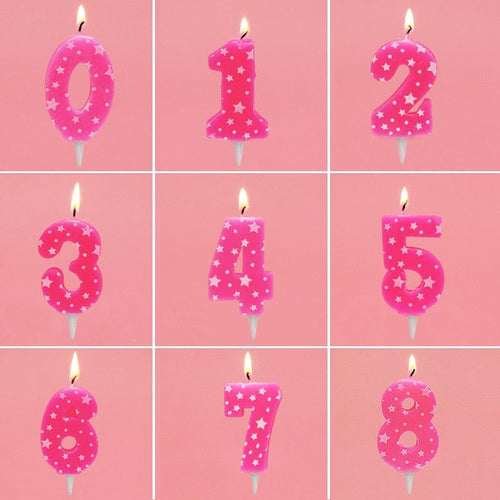 0-8 Years Birthday Candle New Girls Kids Birthday Numbers Candle Cake Candles Colorful Birthday Cake Candles for Kids Adults Number Cake Topper Decoration For Birthday Wedding Crown Smoke-free Cake Candles for For Cake Party Supplies