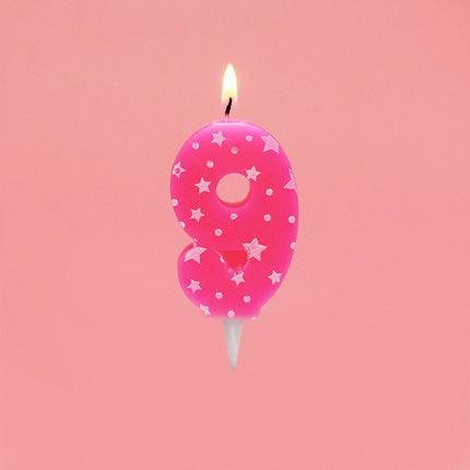 0-8 Years Birthday Candle New Girls Kids Birthday Numbers Candle Cake Candles Colorful Birthday Cake Candles for Kids Adults Number Cake Topper Decoration For Birthday Wedding Crown Smoke-free Cake Candles for For Cake Party Supplies