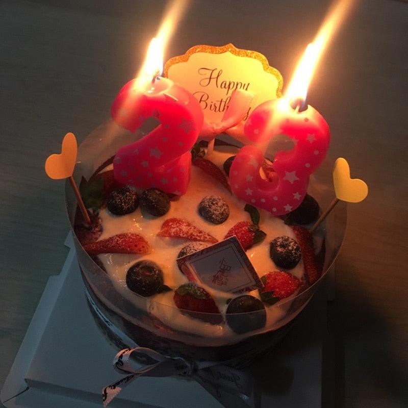 0-8 Years Birthday Candle New Girls Kids Birthday Numbers Candle Cake Candles Colorful Birthday Cake Candles for Kids Adults Number Cake Topper Decoration For Birthday Wedding Crown Smoke-free Cake Candles for For Cake Party Supplies