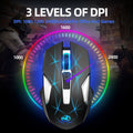 Wireless 2.4G Mouse, Home Office Business Laptop, 7-Color Colorful Backlight Mouse