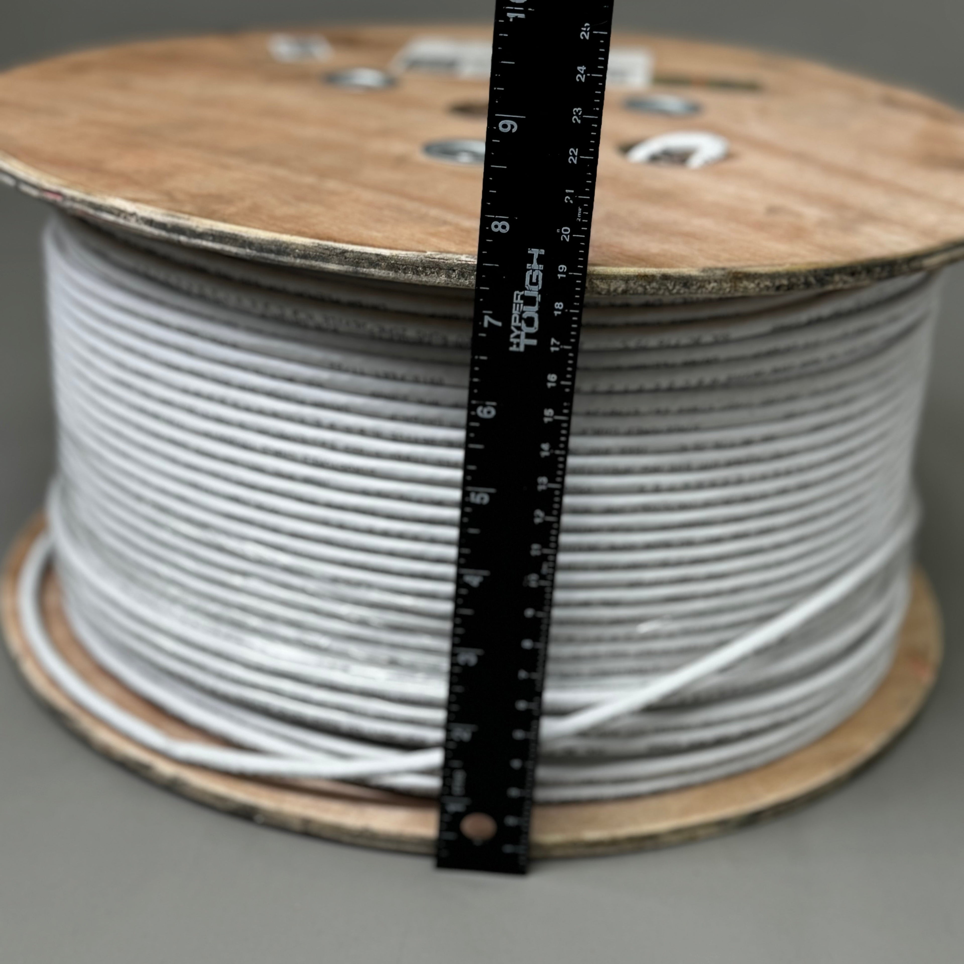 SCP CAT6A Plenum Enhanced 600 MHz 23 AWG Packaging Spool 1000ft White CAT6A-P-WT