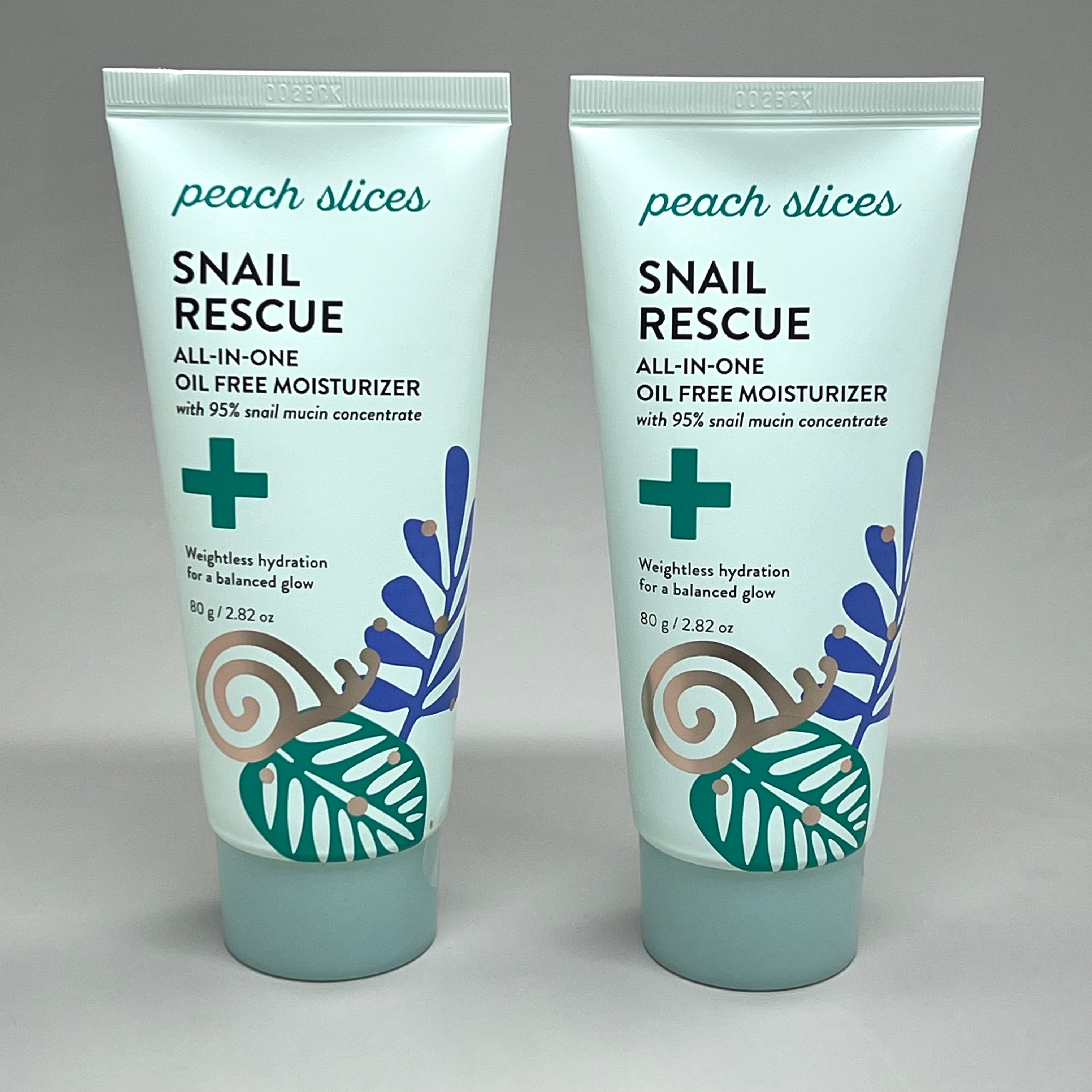 PEACH SLICES (2 PACK) Snail Rescue All-In-One Deep Oil-Free Moisturizer 2.82oz