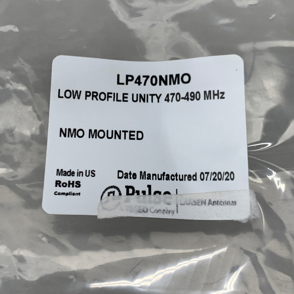 PULSE Black Low Profile Unity Gain Antenna for 470-490 MHz LP470NMO