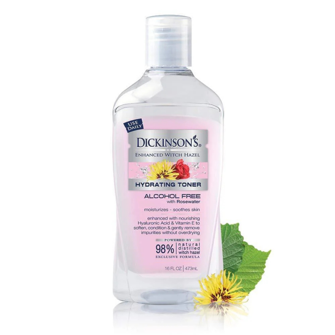Dickinson’s Hydrating Toner Witch Hazel + Rosewater Alcohol-Free (16oz)