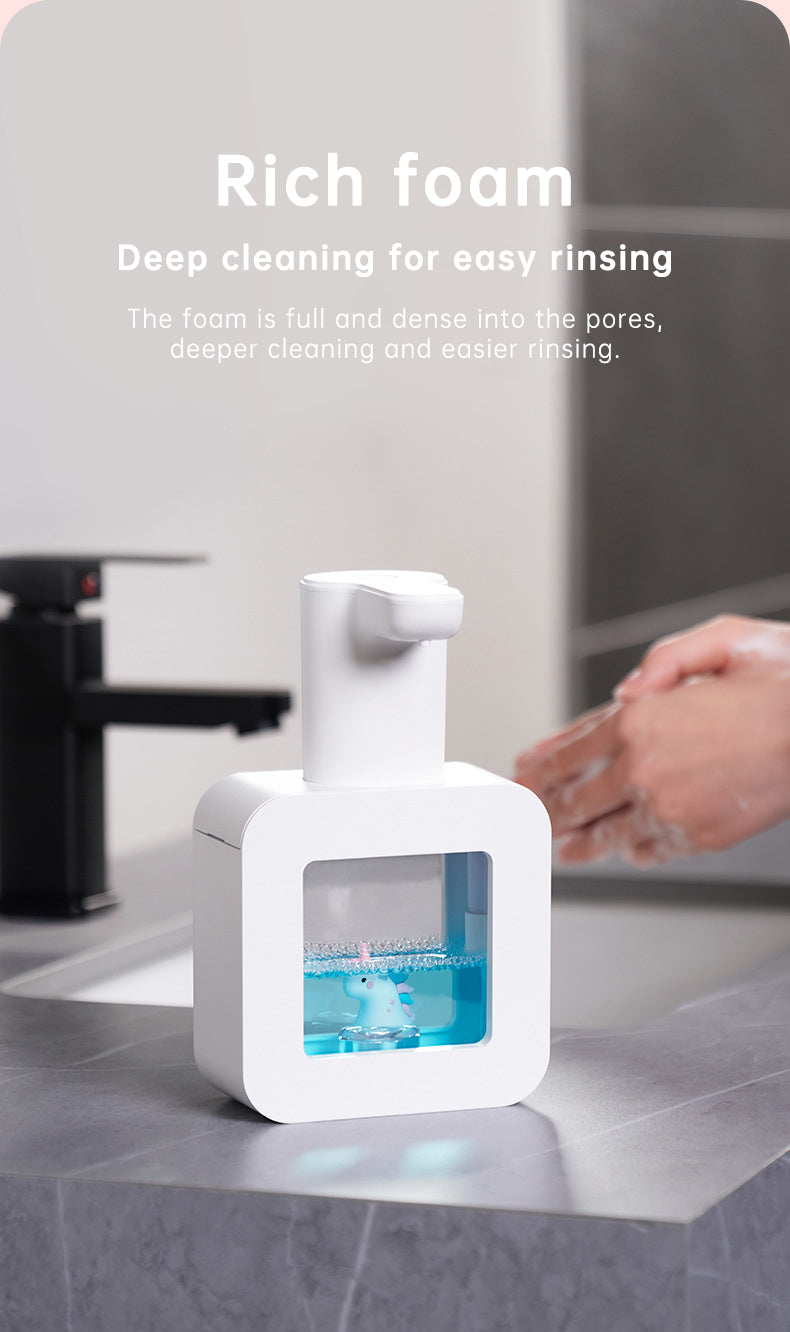 Cute Cat Rechargeable Touchless Automatic Soap Dispenser 400ml Kids foam Soap Dispenser with Night Light