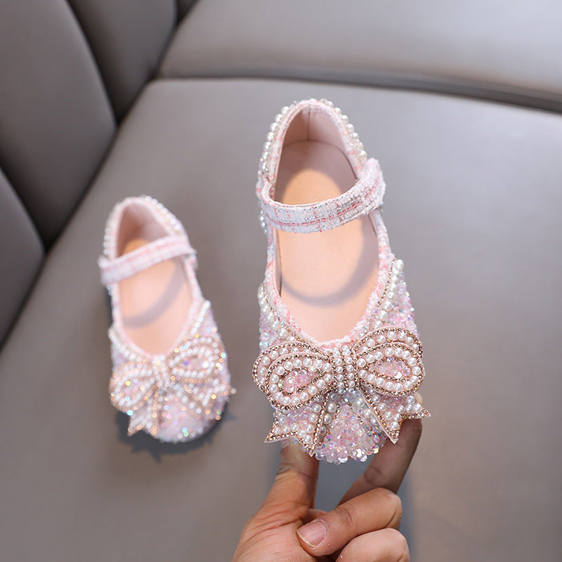 Bow Baby Princess Children's Single-layer Shoes