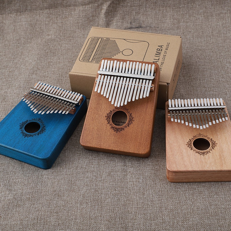 17 Keys Kalimba Thumb Piano High Quality Wood Mahogany Body Musical Instruments With Learning Book Tuning Hammer Kalimba Piano