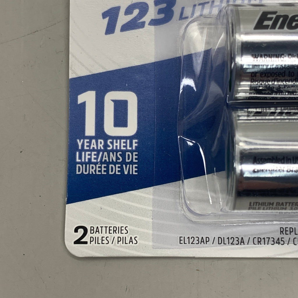 ENERGIZER (2 PACK, 4 Total Batteries) Lithium 123 3 V 1.5 mAh Camera Battery EL123APB2