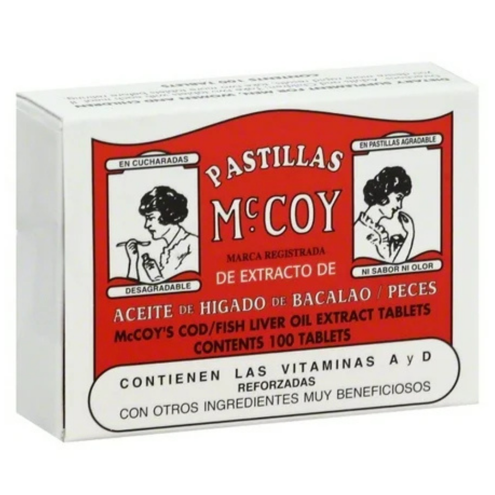 Pastillas Mccoy Tablets Cod/Fish Liver Oil Extract (100ct)