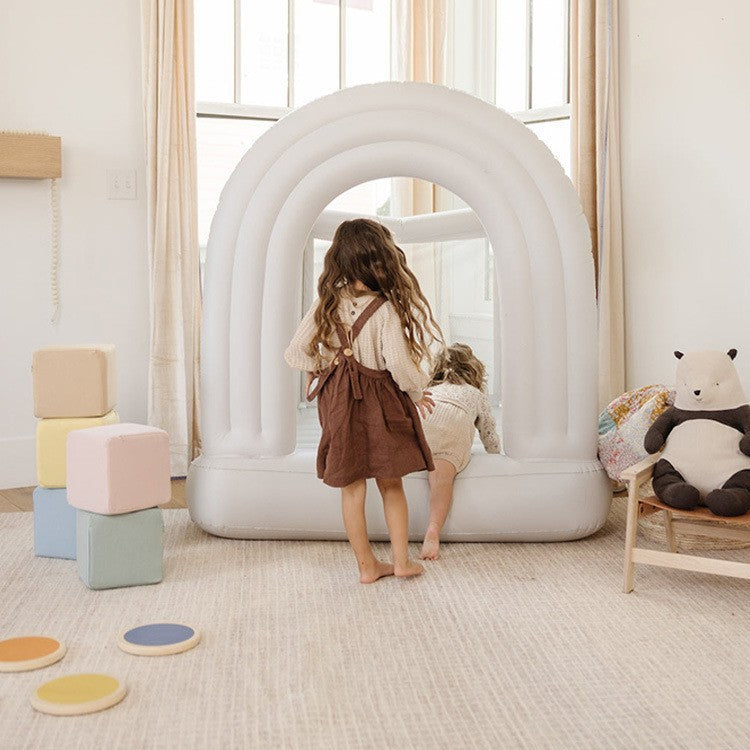 Factory In Stock Children's Inflatable Castle Inflatable Jumping Bed Children's Party Castle Indoor And Outdoor Small Family Jumping Bed