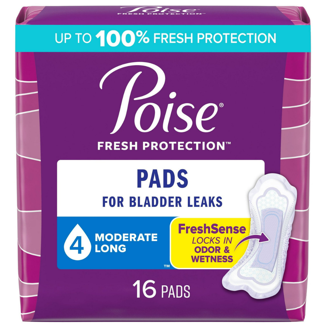 Poise Fresh Protection Moderate Ultra Length Pads (16 Pads)