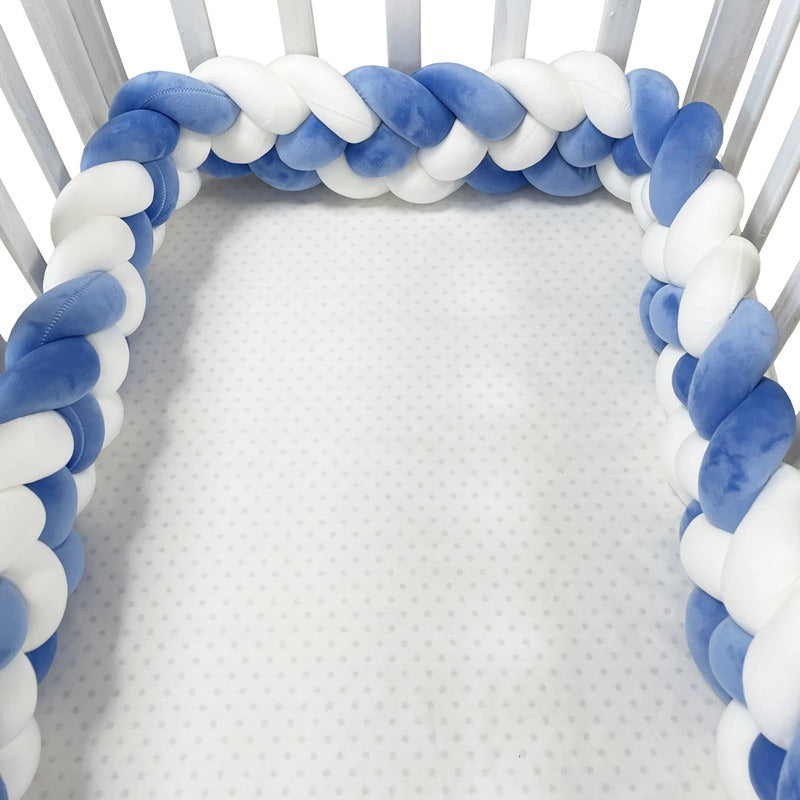 Woven baby bed surround anti-collision strip four strand Fried Dough Twists braid wrapped around the bed surround ins baby child