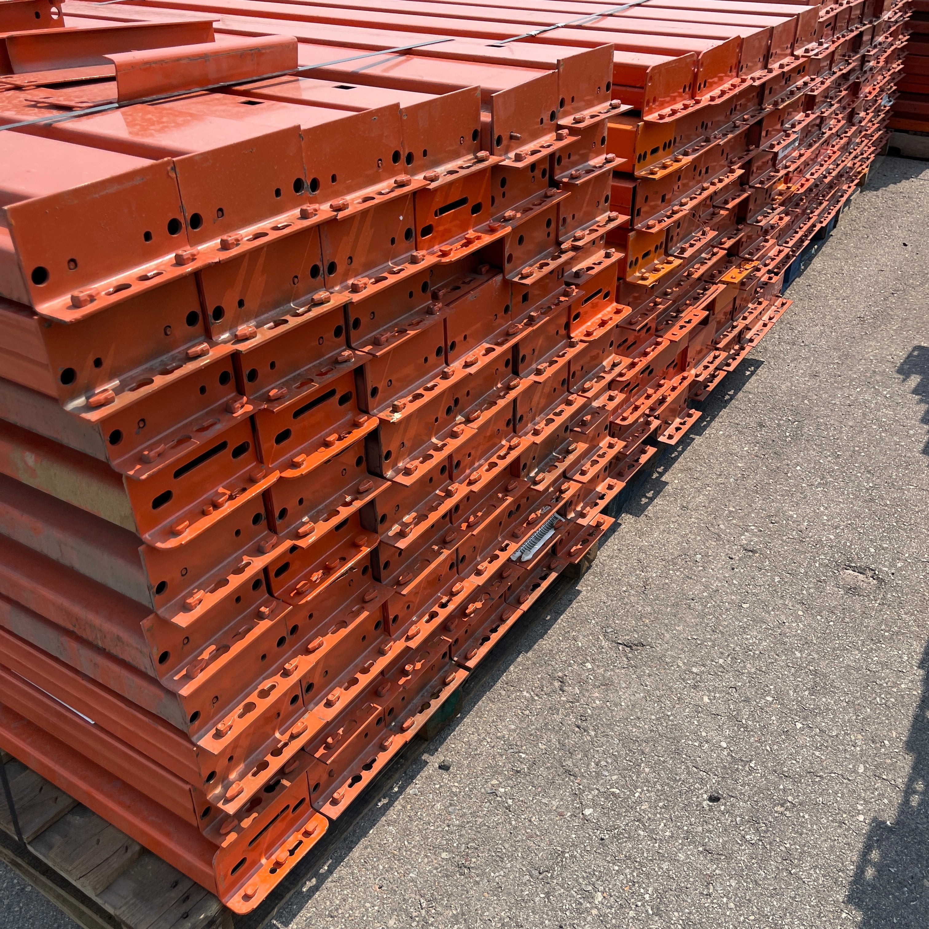 INTERACK Pallet Rack Cross Beam Teardrop Style (Round & Angular) 12 ft  x 6” Orange (Pre-Owned)
