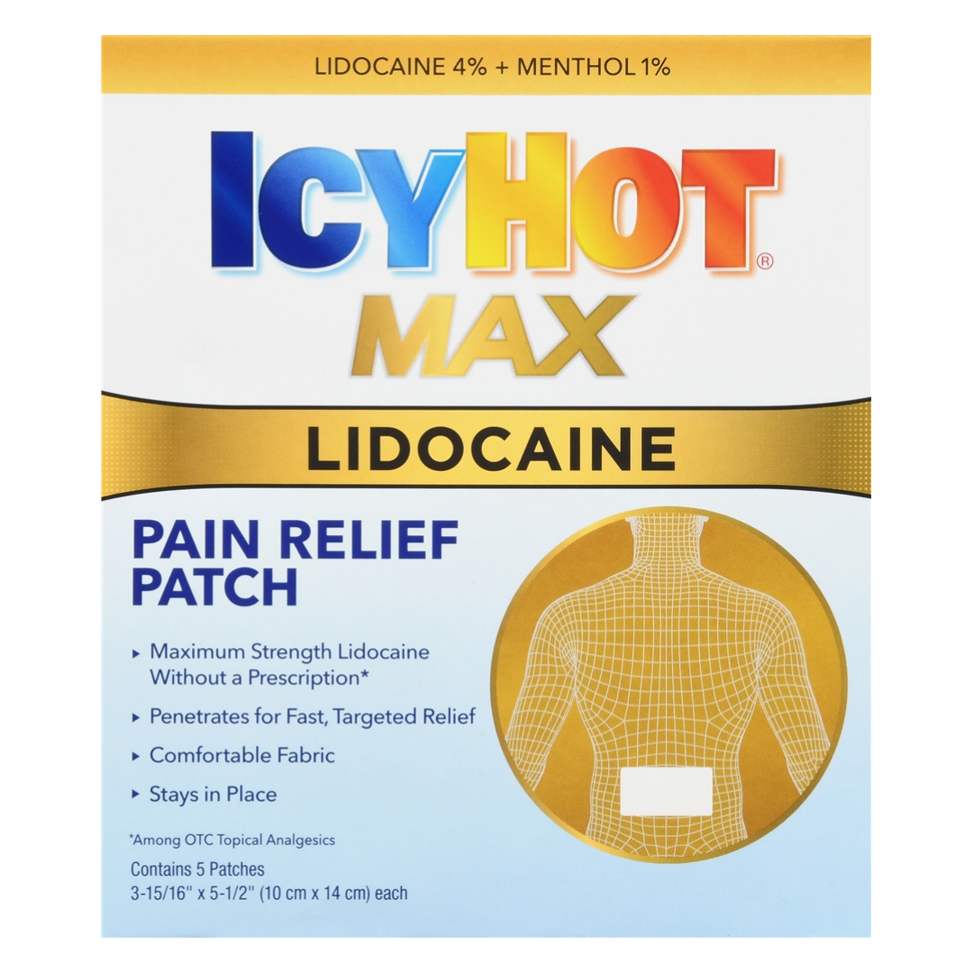 Icy Hot Max Lidocaine Pain Relief Patch (5 Patches)