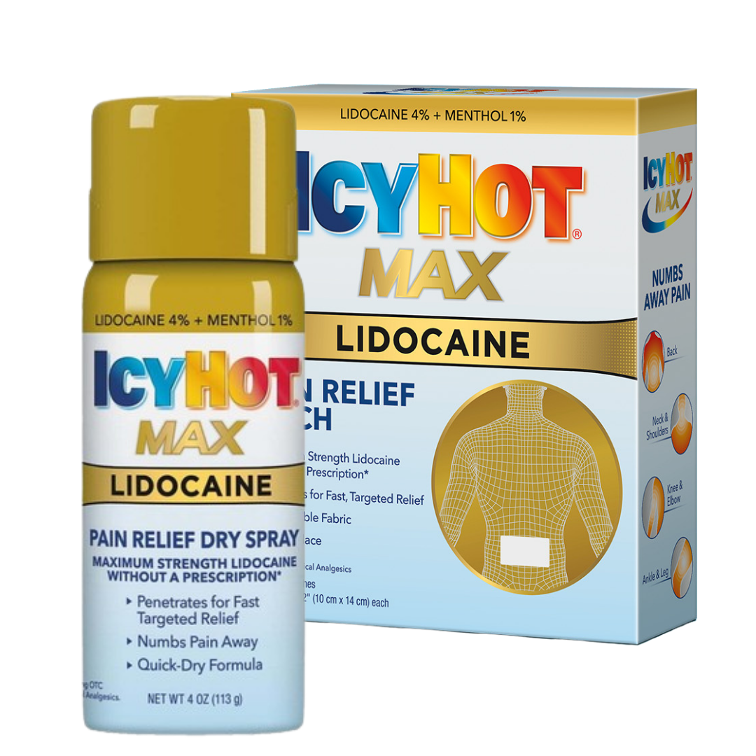 Icy Hot Max Lidocaine Pain Relief Dry Spray (4oz)