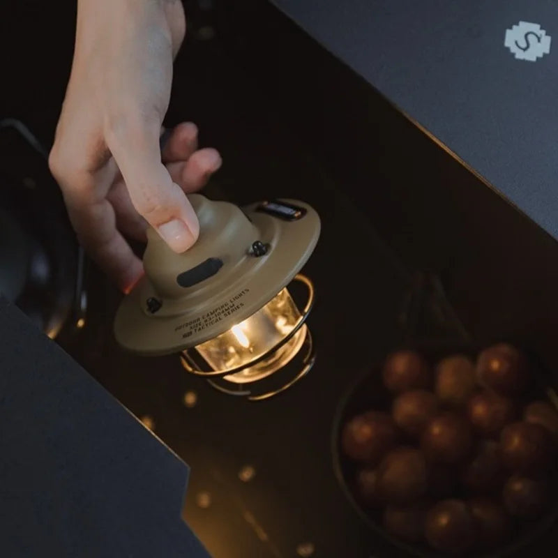 Outdoor Lighting Pinecone Camping Light Retro Camping Light Tent Light Camping Light Type-C Charging Pinecone Camping Light