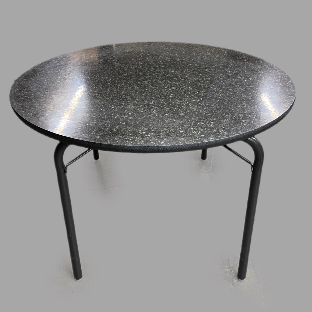 VIRCO 6000 Series 48” Round Folding Table w/ Textured Top Grey/Black X-6248RAEX