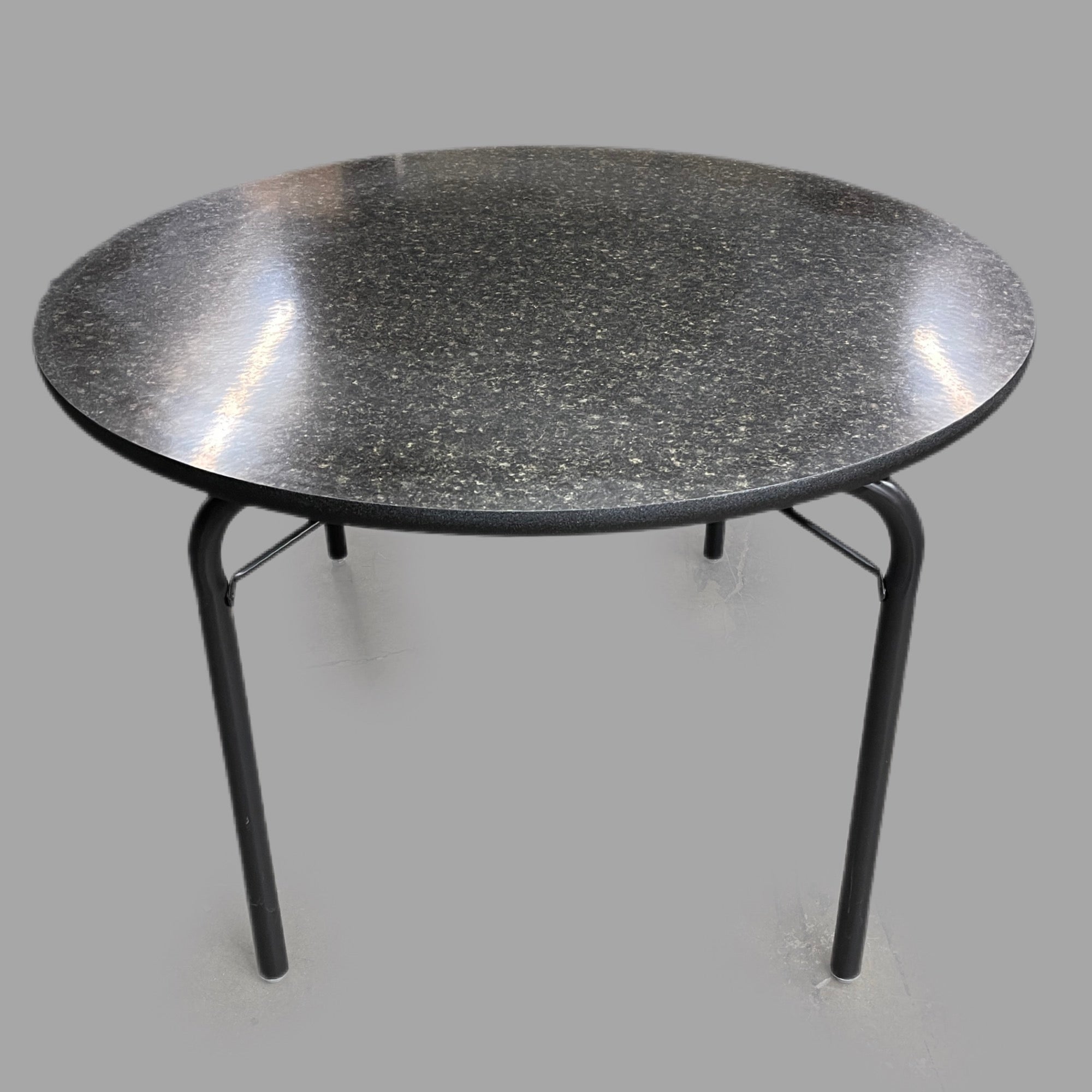 VIRCO 6000 Series 48” Round Folding Table w/ Textured Top Grey/Black X-6248RAEX