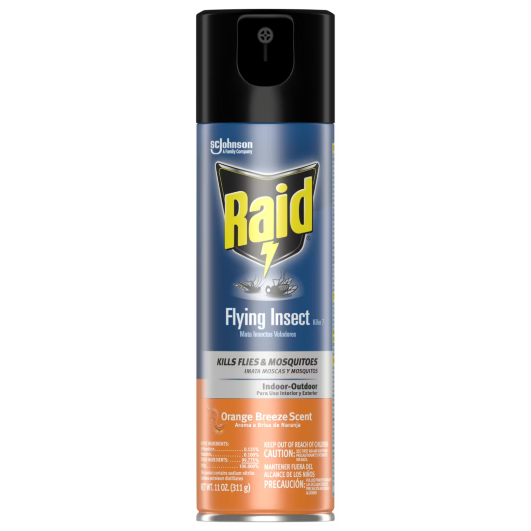 Raid Flying Insect Killer Orange Breeze Scent (11oz)