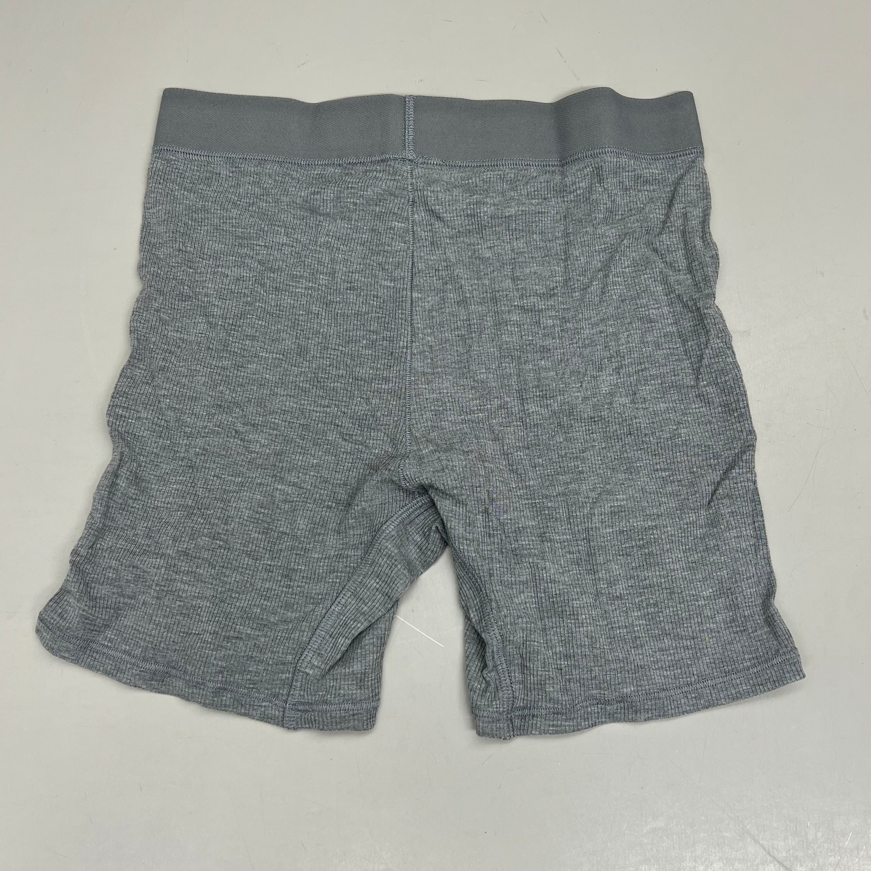 SKIMS Soft & Stretchy Cotton Rib Olympic Boxer Women's Sz S Heather Grey