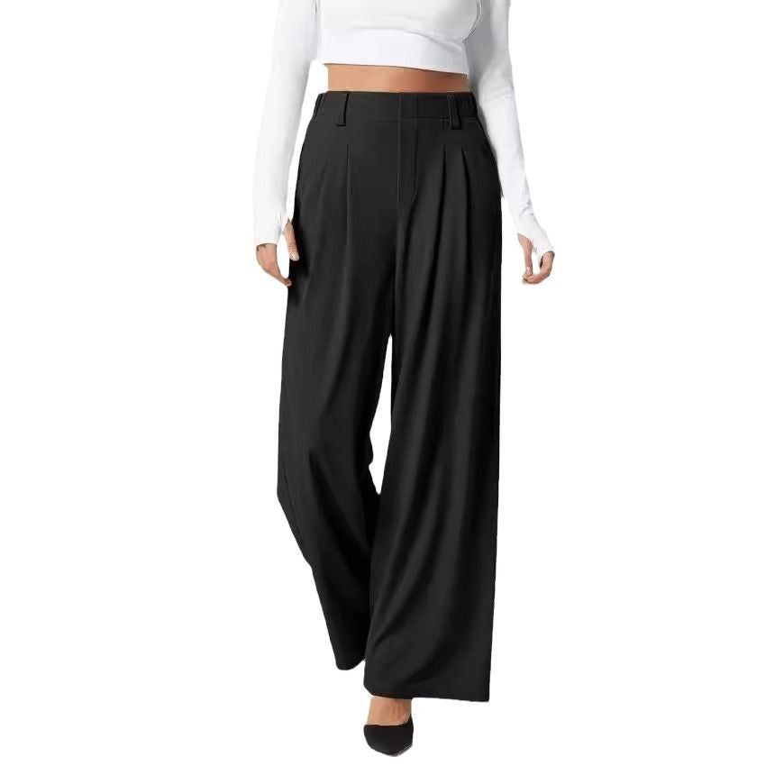 Hanging high waist wide leg versatile casual loose pants