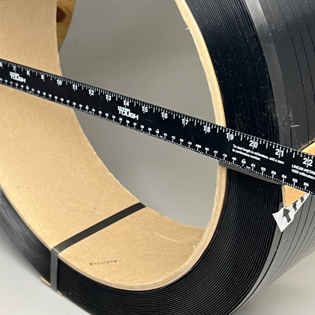 SECURE LOAD STRAPS Smooth Waxed MG Polyester Strapping  1/2" x .020 x 7200' BLACK