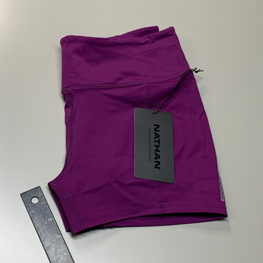 NATHAN Interval 3" Inseam Bike Short Women's Plum Size M NS51040-70030-M
