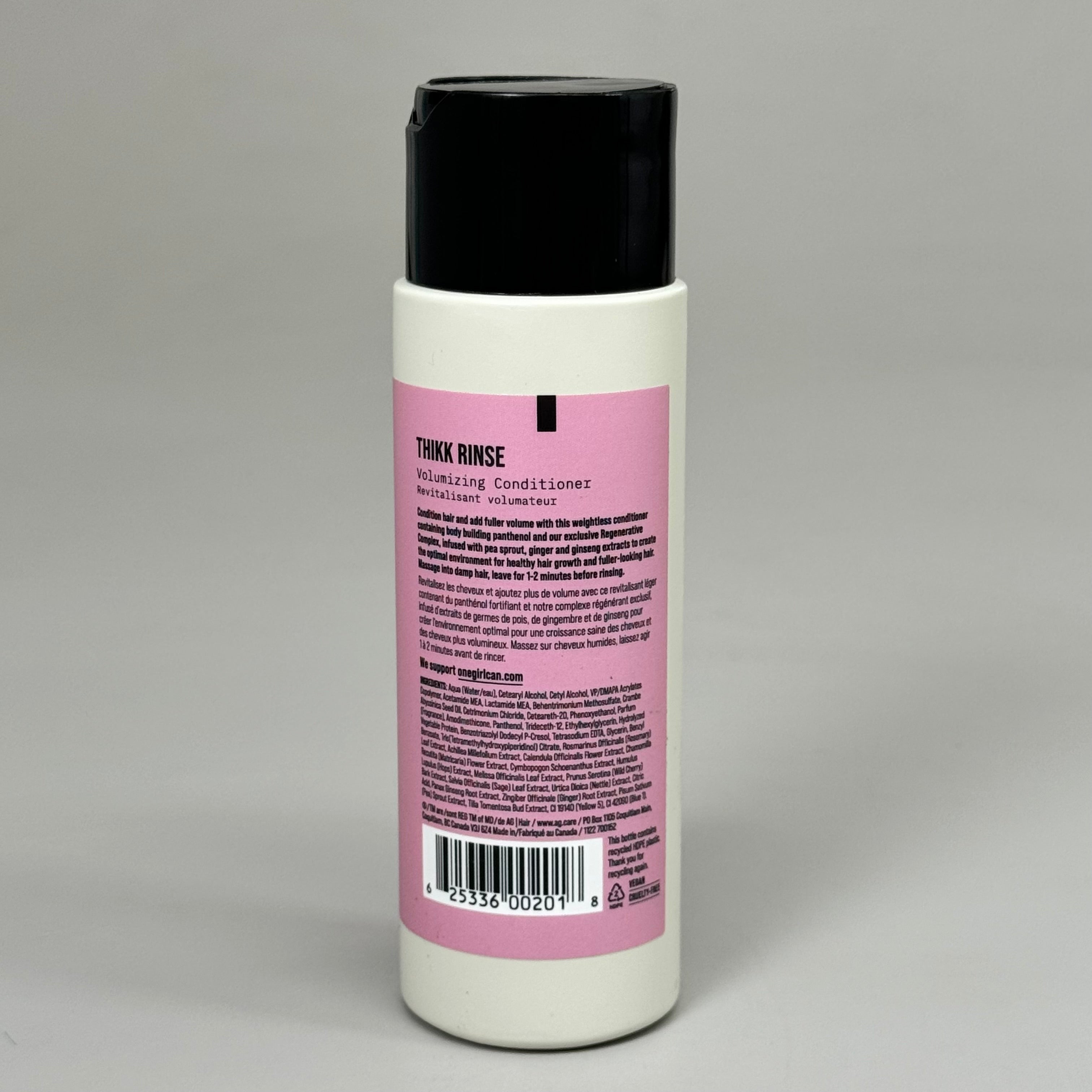AG CARE Thikk Rinse Volumizing Conditioner Nourishing Lightweight 8 fl oz 100112