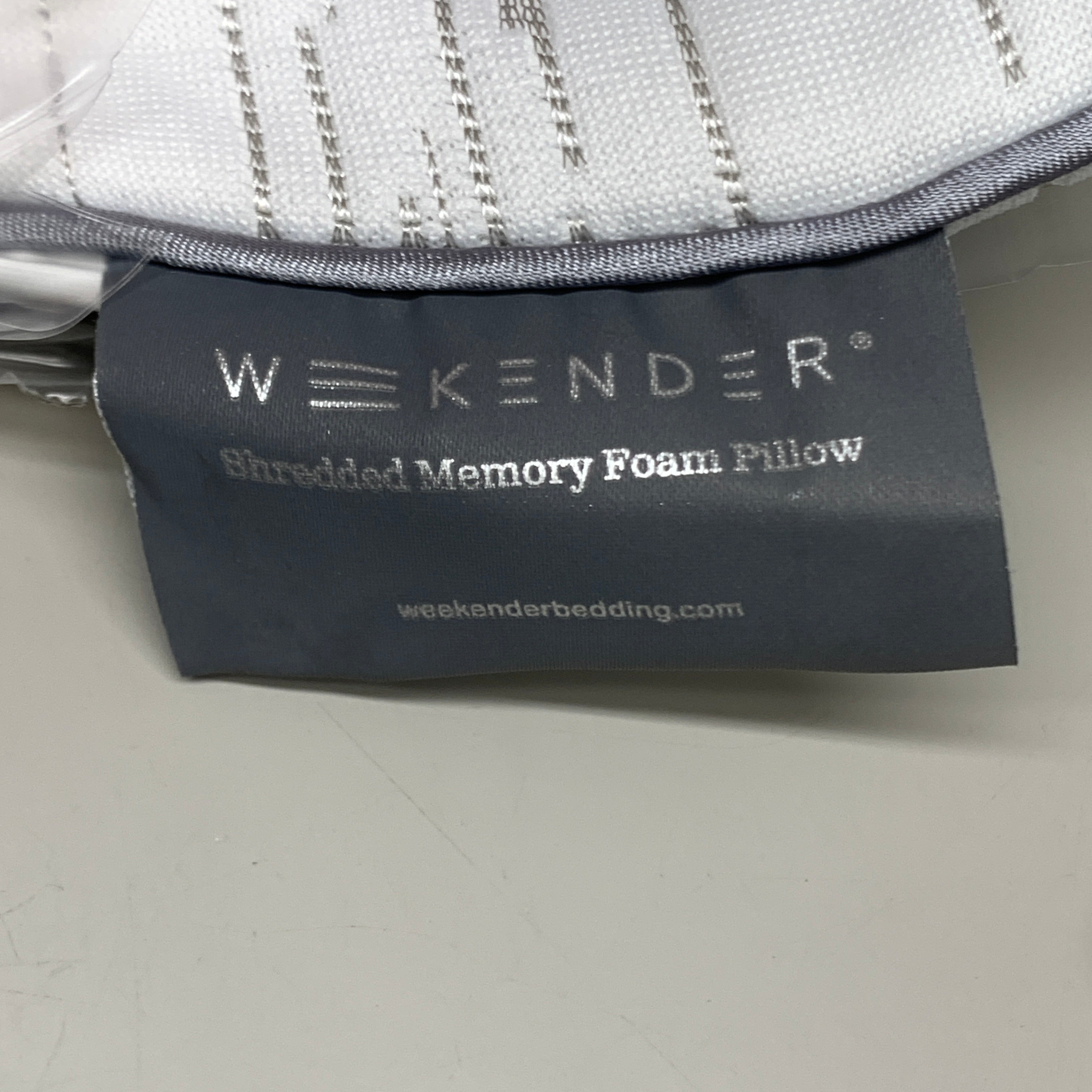 WEEKENDER Shredded Memory Foam Pillow 2pk Breathable Moldable Sz Queen