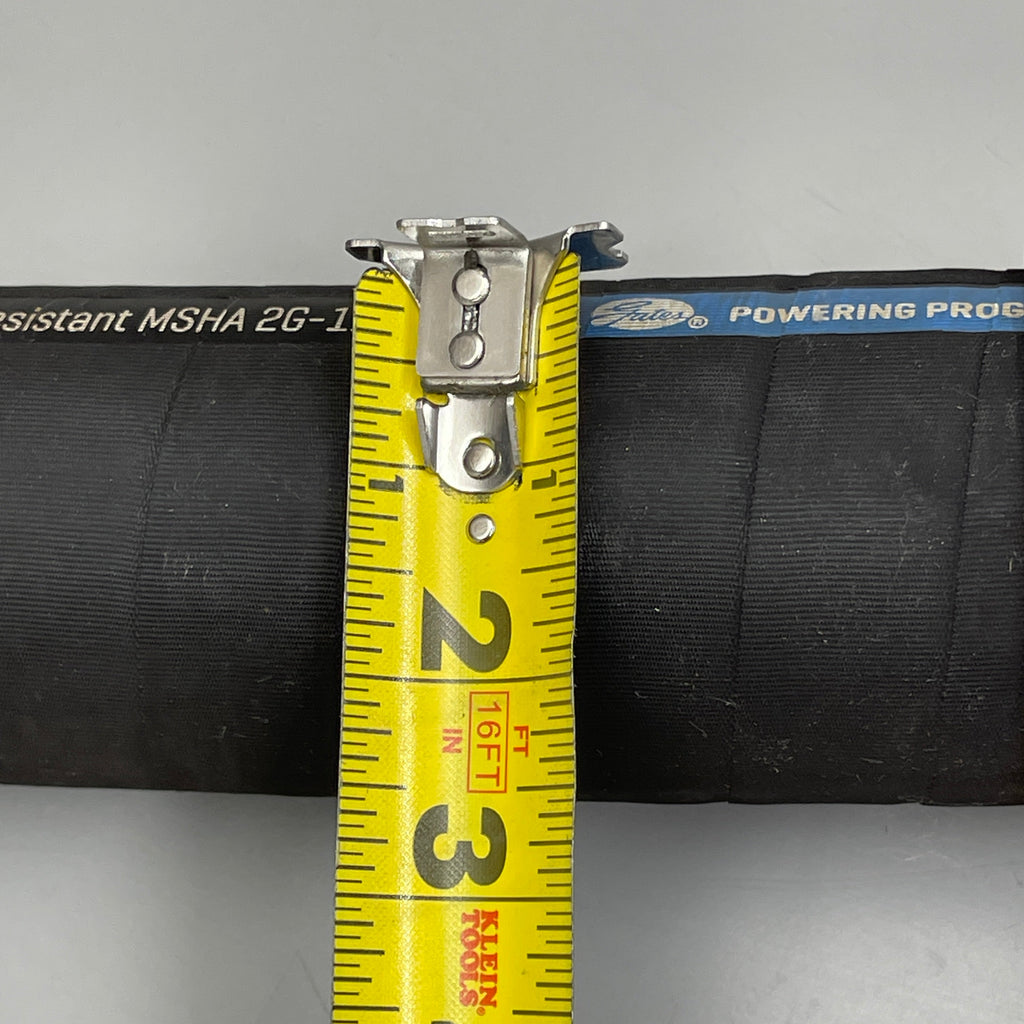 GATES MegaSpiral GSP 4ft Hydraulic Hose 2" ID 2.63 OD 3000 PSI w/ Elbow 32EFG3K