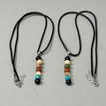 VIBRANT BLUE OILS(2 PACK) Chakra 7 Bead Healing Gemstone Necklace Jewelry Medium