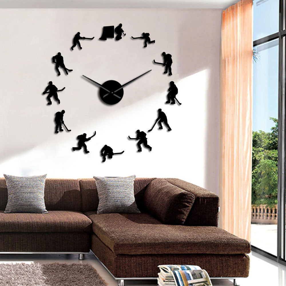 Frameless DIY Wall Clock 3D Mirror Wall Sticker