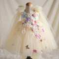 Girls' Applique Dress Children Bow Children's Mesh Sleeveless Premium Tulle Tutu Super Fairy