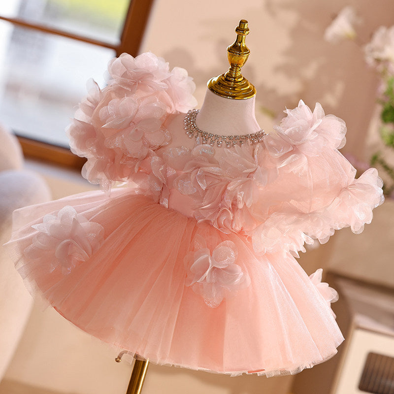 Summer Little Girl Host Dress Piano Performance Tutu