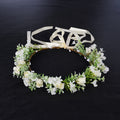 Spring flower wreath fresh simulation flower headdress green plants flowers wedding flower wreath