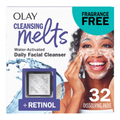 Olay Cleansing Melts Fragrance Free Retinol Daily Facial Cleanser (32ct)