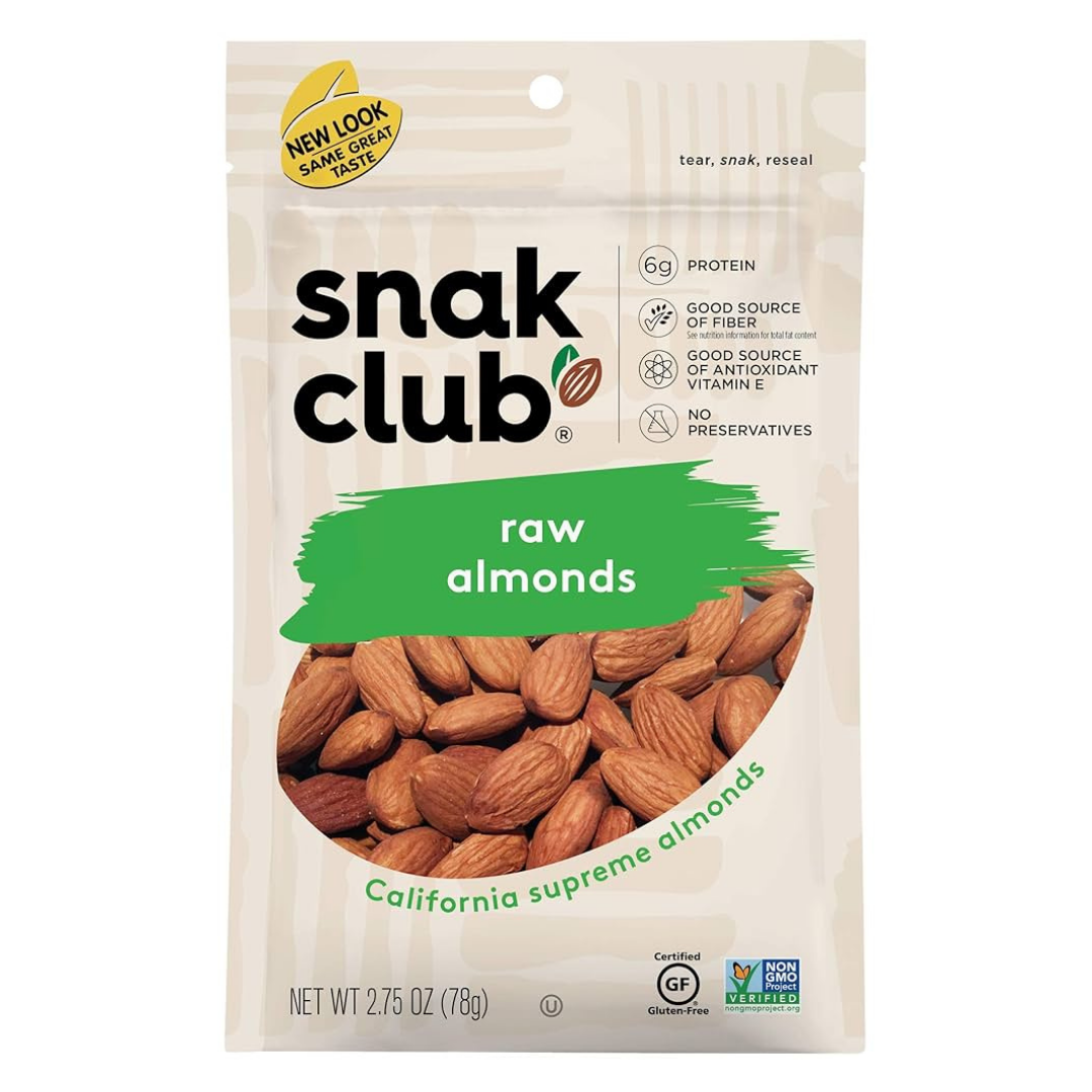 Snack Club Raw Almonds Heart Healthy Snack (2.75oz)