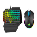 Free Wolf T1 One handed Keyboard and Mouse Set Throne Mechanical Touch Keyboard and Mouse Set