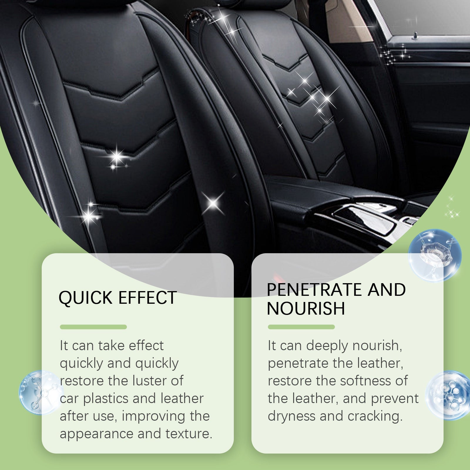 Car Leather Reconditioning Spray, Clean And Decontaminate Bright Car Interior Repair Maintenance Care Spray