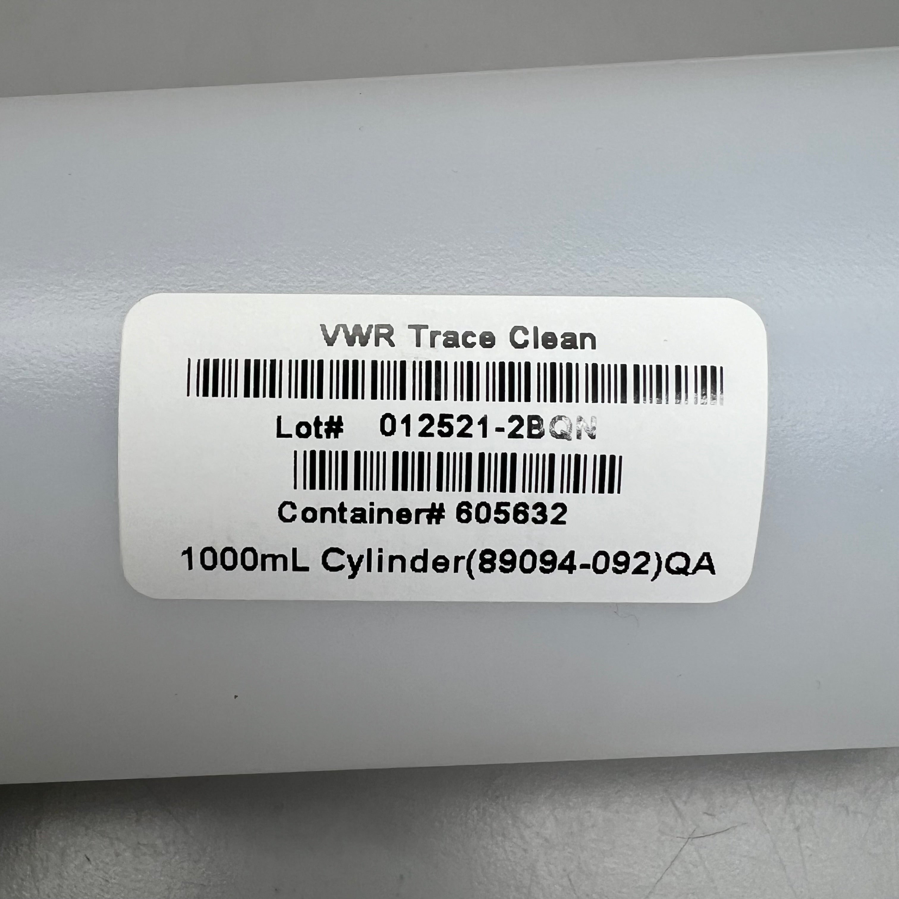 VWR (12 PACK) TraceClean 1000mL Cylinder Bottles 89094-092