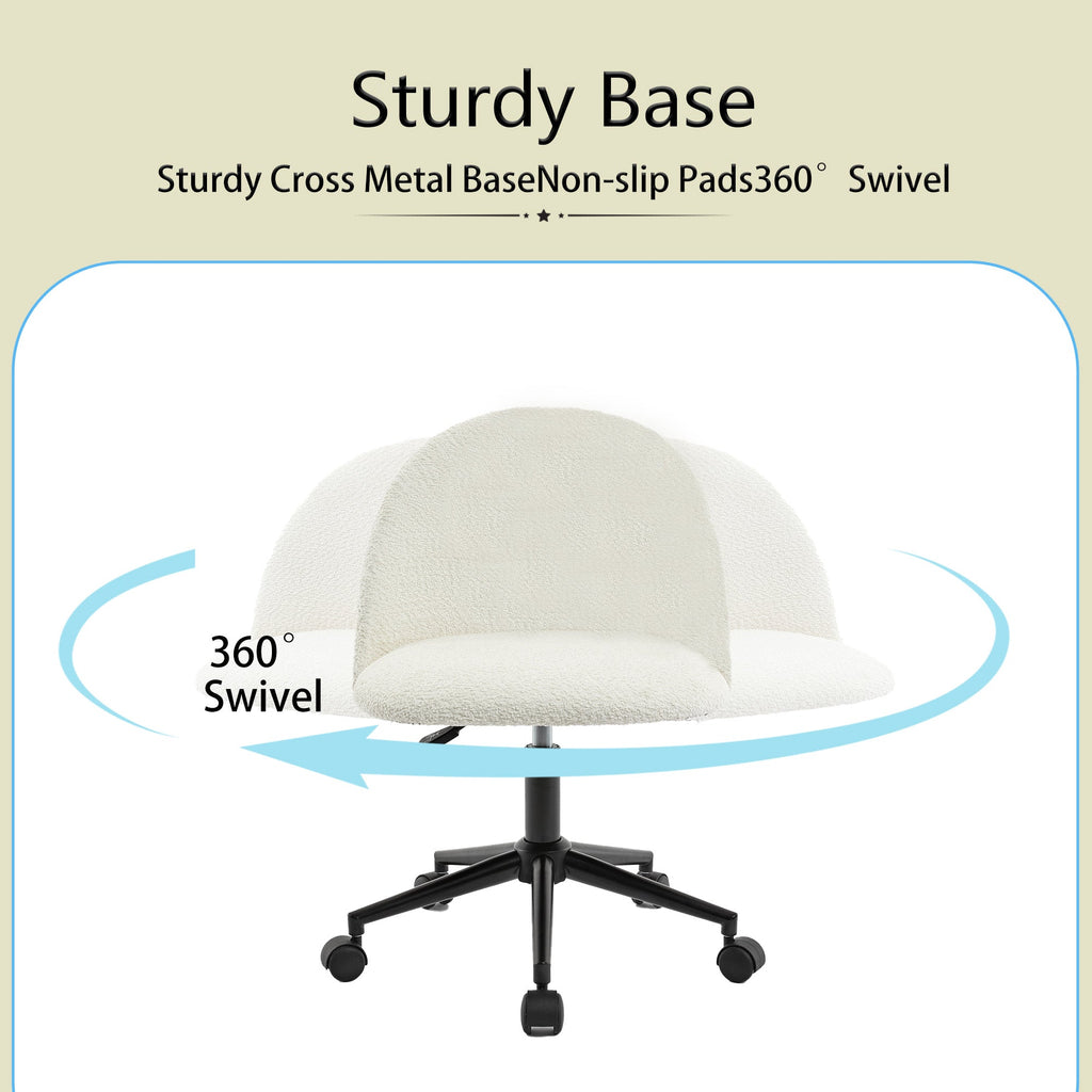 Velvet fabric office chair, mid back adjustable rotating computer chair, black legs, cushioned office chair with wheels