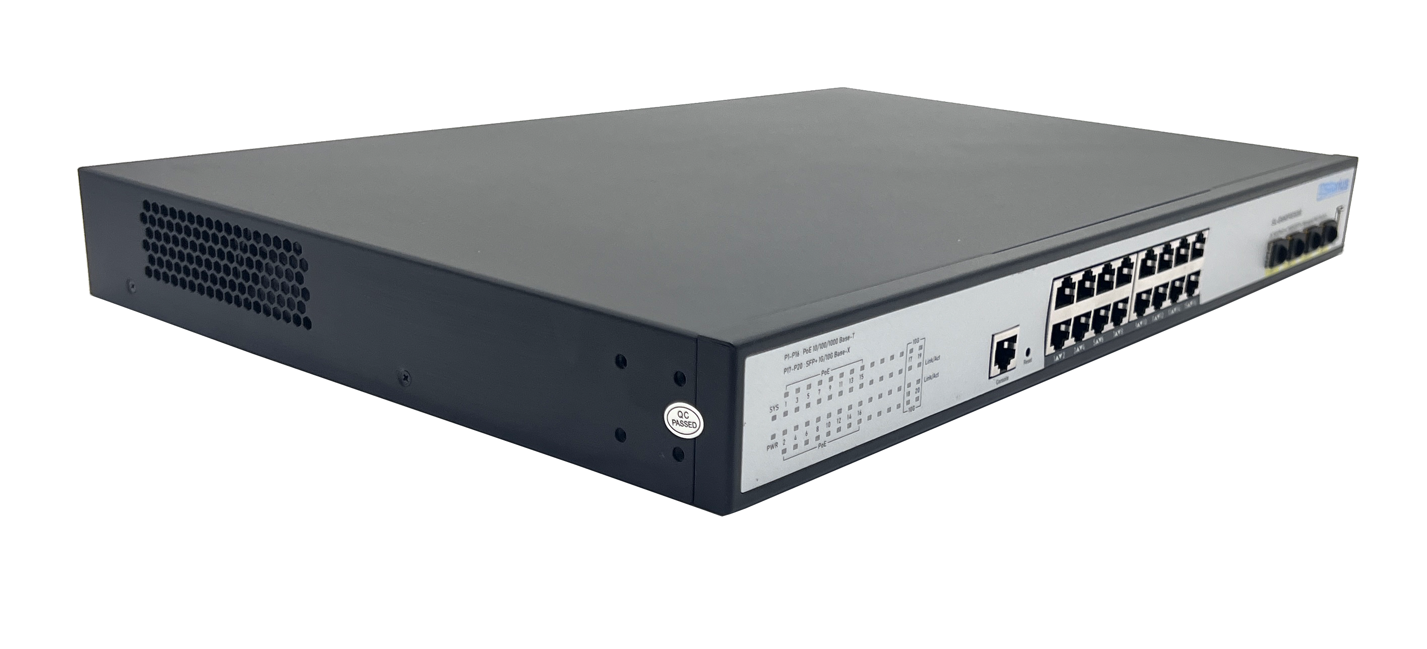 Silarius SIL-B16M3POE1G300 16 Ports 10/100/1000Mbps Gigabit Layer3 Managed PoE+ switch with 4 Ports 10G SFP+ Uplink,1USB, 1 Console, 6KV surge protection,300W,rack mount installation