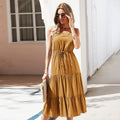 Sling New Product Dress Light Green Mid-length Skirt