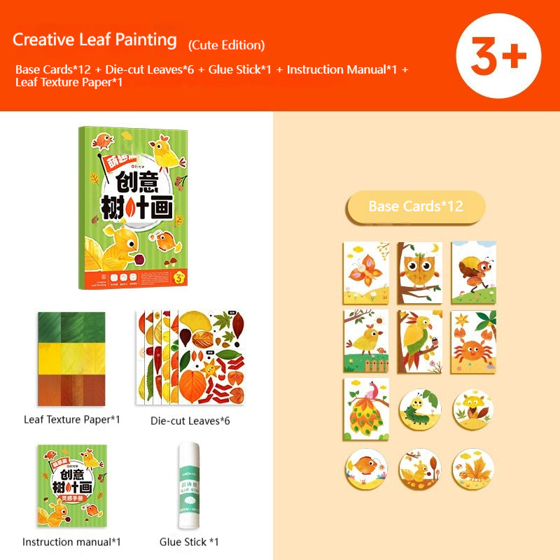 Time Study Creative Leaf Art DIY Handmade Sticker Materials Plant Specimens And Fallen Leaves