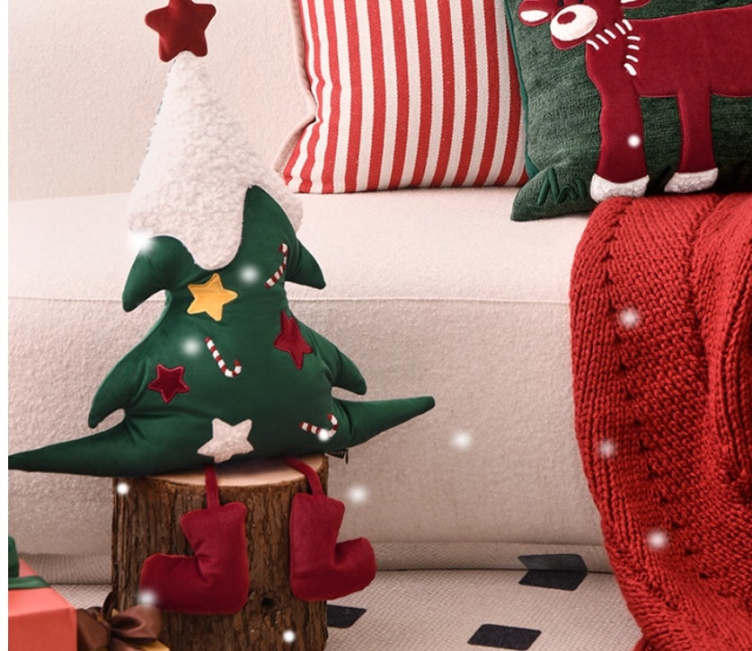 Christmas Tree Pillow Special-shaped Sofa Living Room Atmosphere New Year