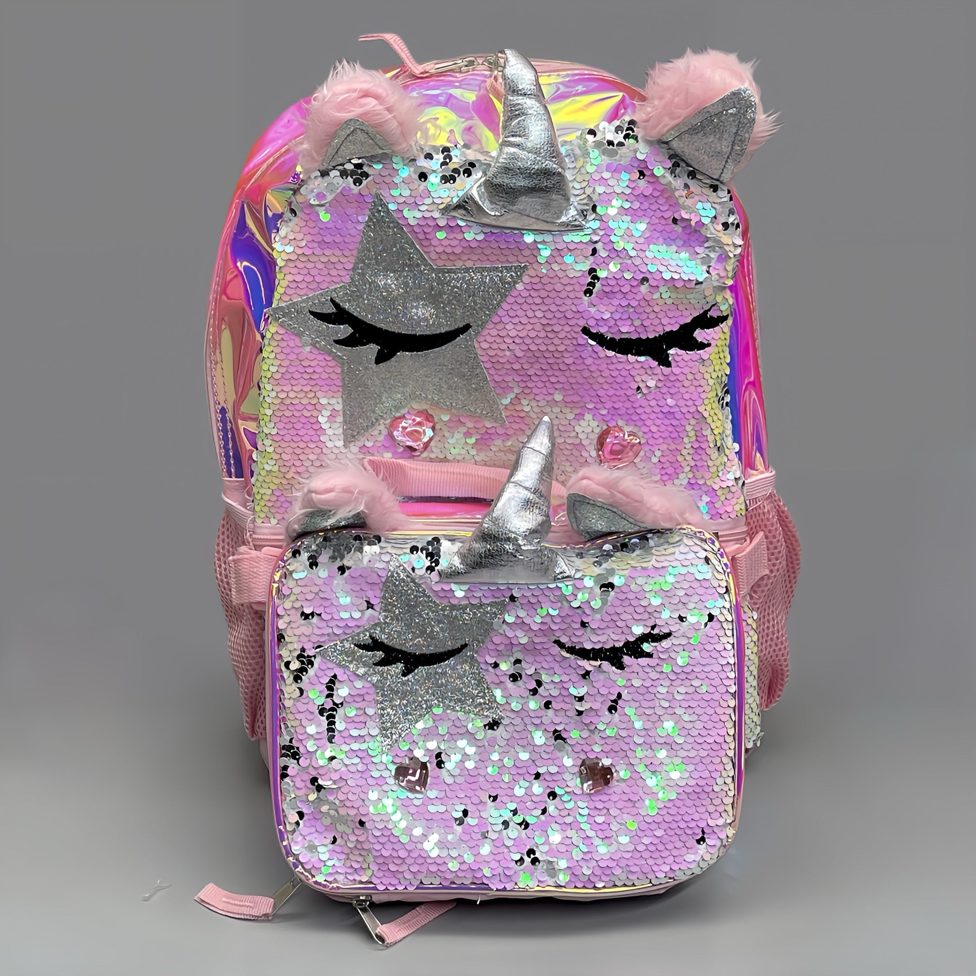 ACCESSORY INNOVATIONS Wonder Nation Unicorn Backpack & Lunch Bag Pink